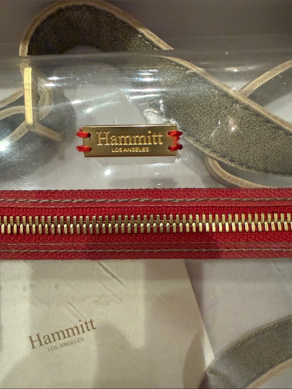 Hammitt Stadium bag clear red and gold - Picture 2 of 6